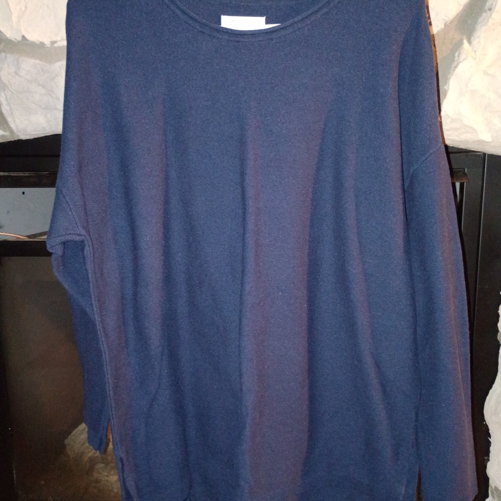 croft & barrow Navy Crewneck Pullover